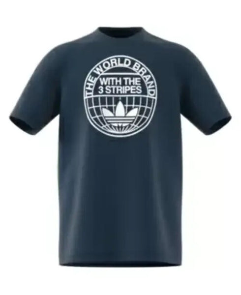 Adidas Boys' Graphic Print Tee, Small, Blue
